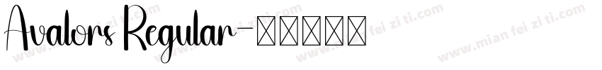 Avalors Regular字体转换